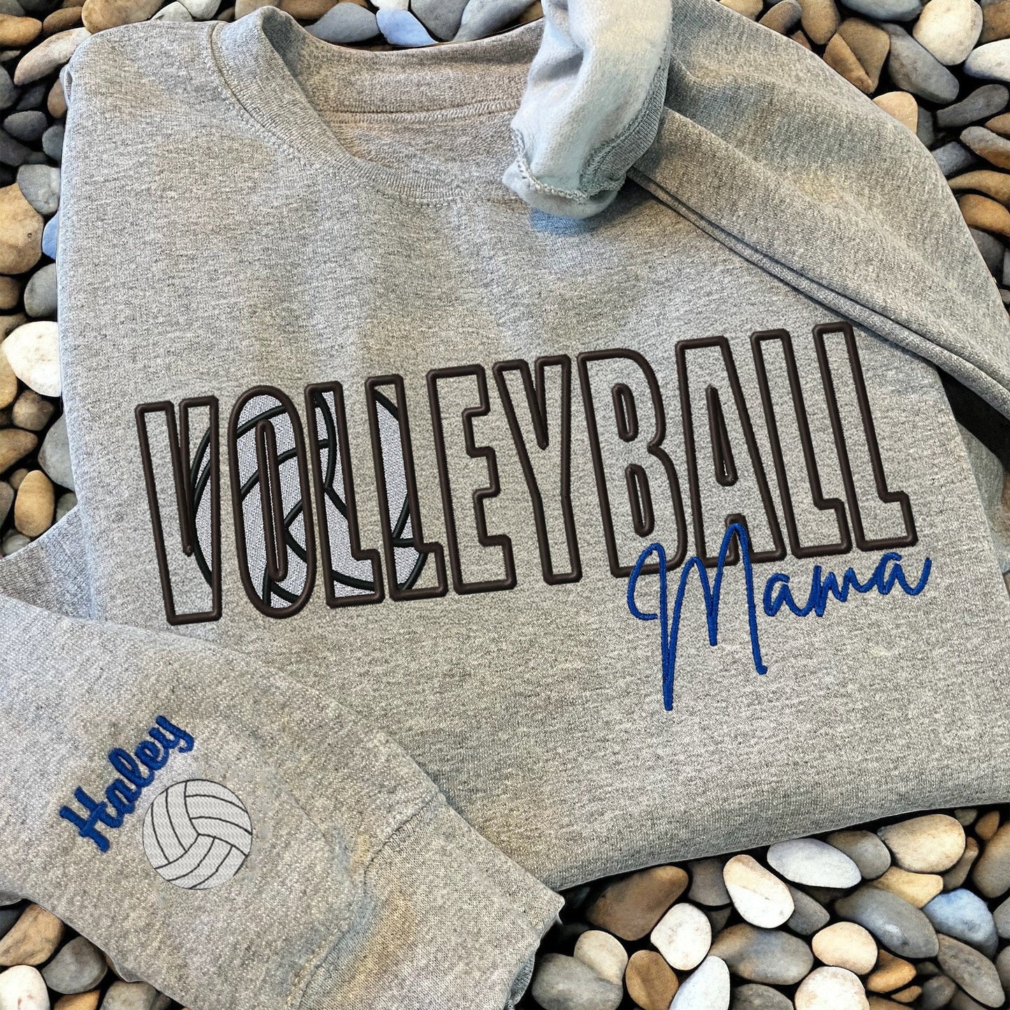Custom Sports Embroidered Mama/Mom/Nana Sweatshirt