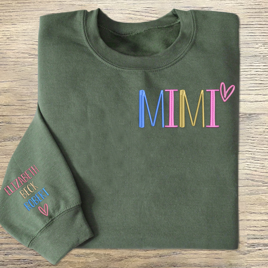 Custom Embroidered Grandma Mother's day Sweatshirt