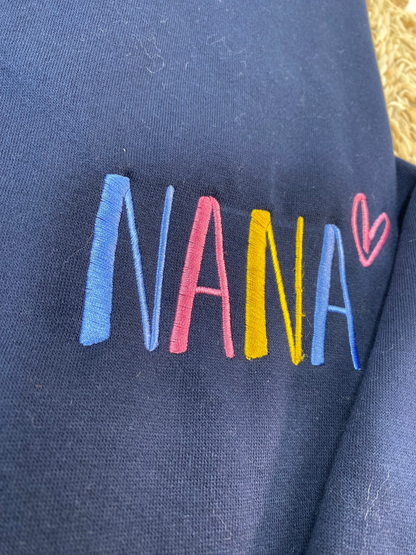 Custom Embroidered Grandma Mother's day Sweatshirt