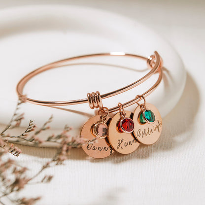 For Her Personalized Mother's Day Gift Custom Birthstone Bracelet