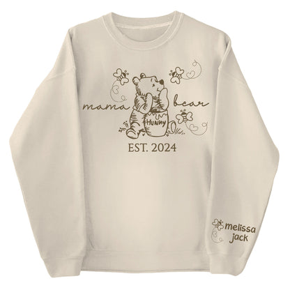 Custom Mama Bear Est And Grandkids Shirts For Grandma