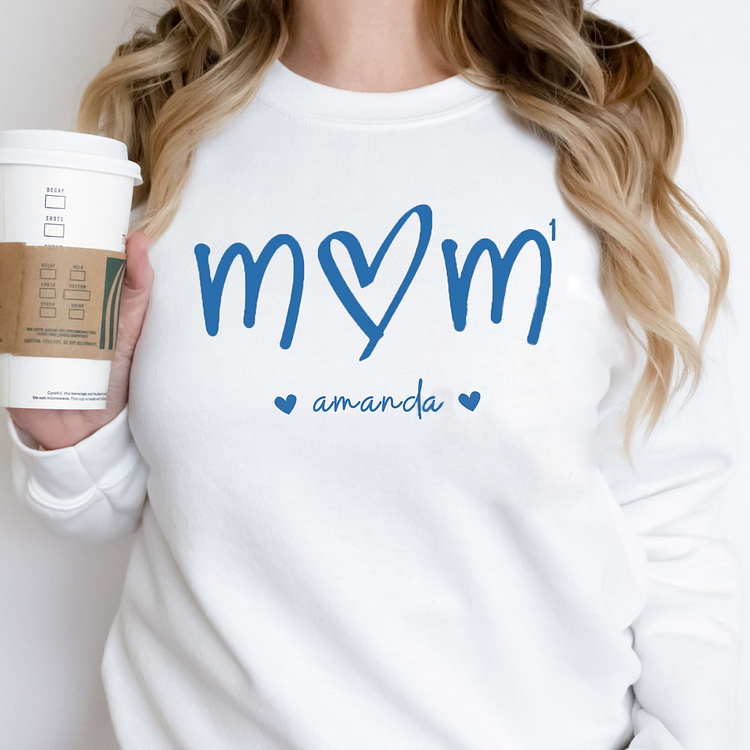 Mom Means Everything - Family Custom Sweatshirt With Design On Chest