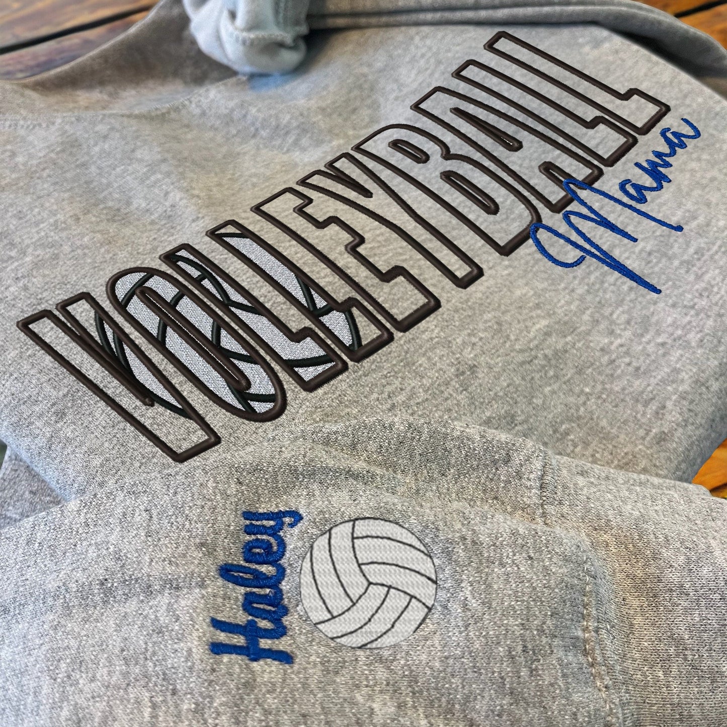 Custom Sports Embroidered Mama/Mom/Nana Sweatshirt