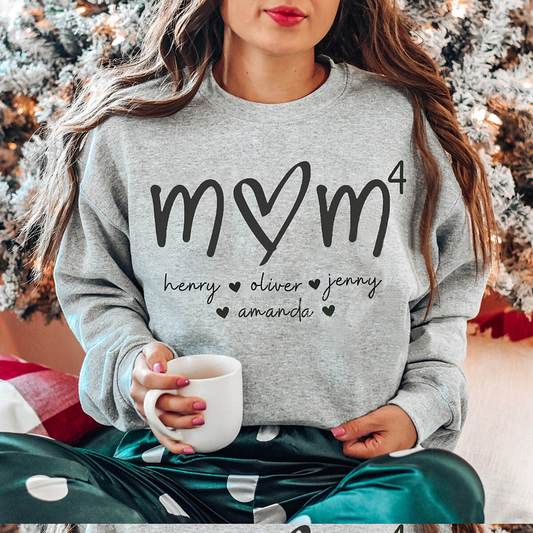 Mom Means Everything - Family Custom Sweatshirt With Design On Chest