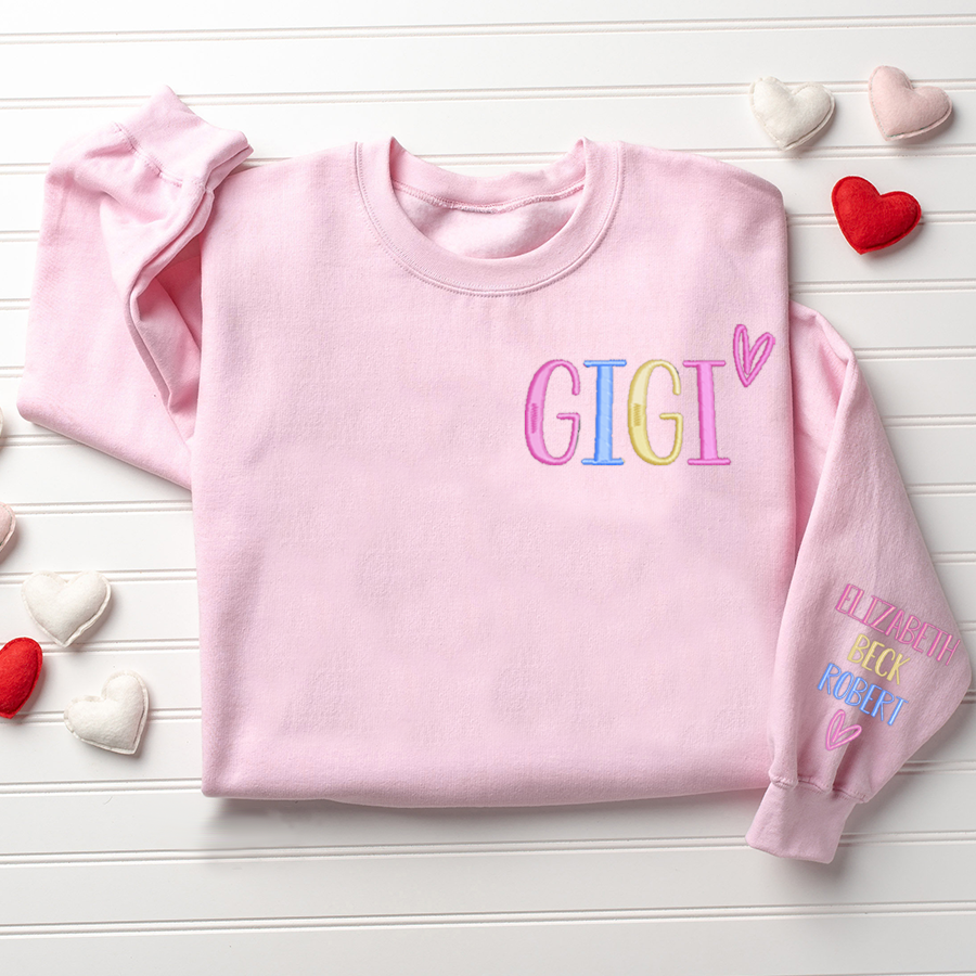 Custom Embroidered Grandma Mother's day Sweatshirt