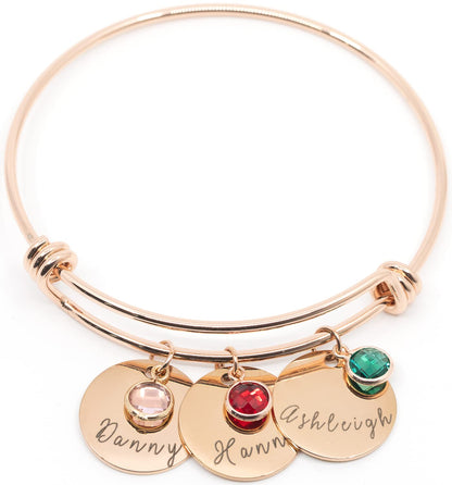 For Her Personalized Mother's Day Gift Custom Birthstone Bracelet