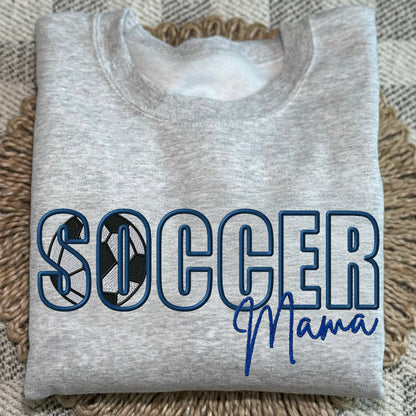 Custom Sports Embroidered Mama/Mom/Nana Sweatshirt