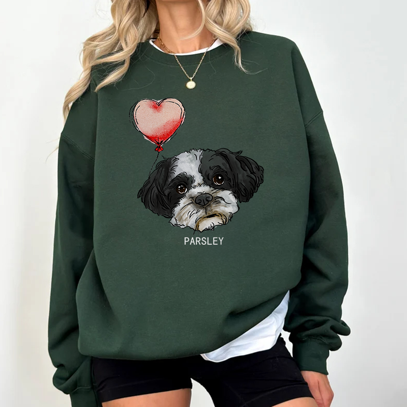 My Valentine Pet Portrait Printing T-shirt Sweatshirt Hoodie