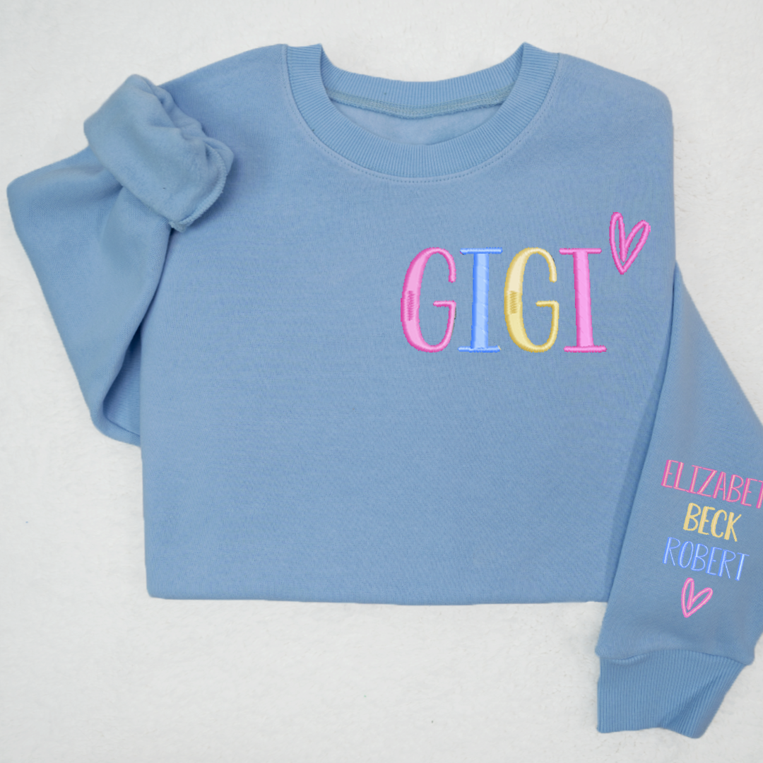 Custom Embroidered Grandma Mother's day Sweatshirt