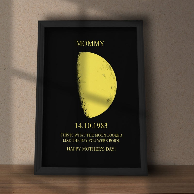 Custom Real Moon Phase Mother's Day Gift
