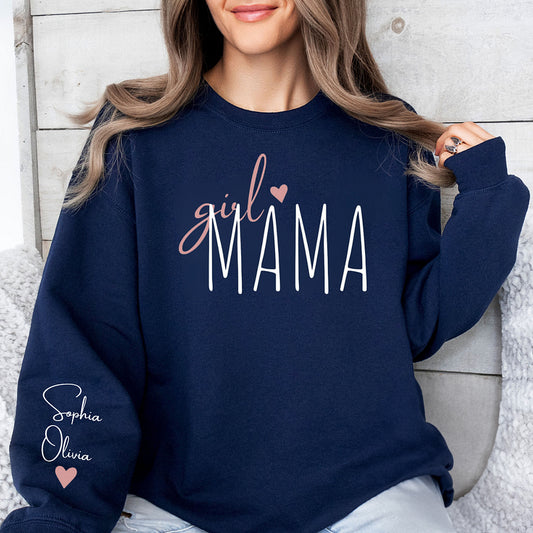 Custom Mama Sweatshirt with Kid Name