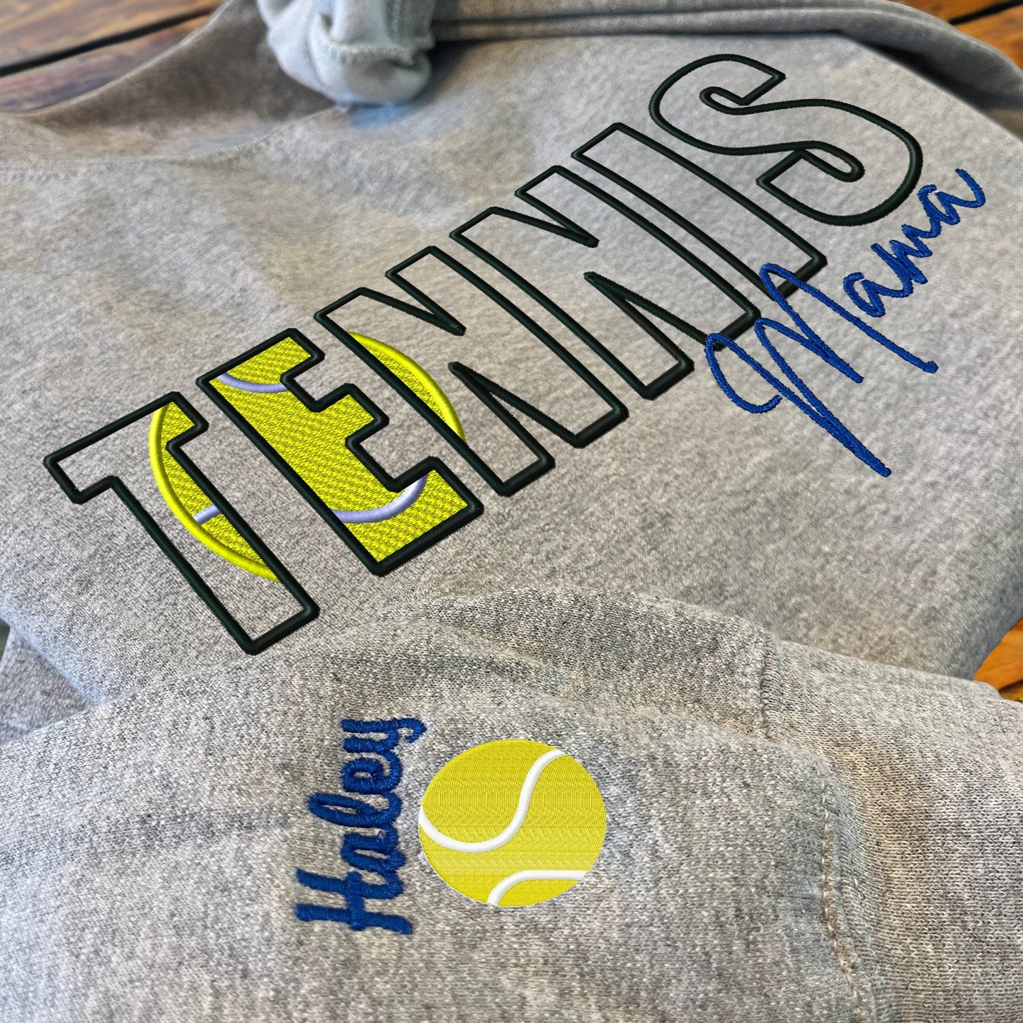 Custom Sports Embroidered Mama/Mom/Nana Sweatshirt
