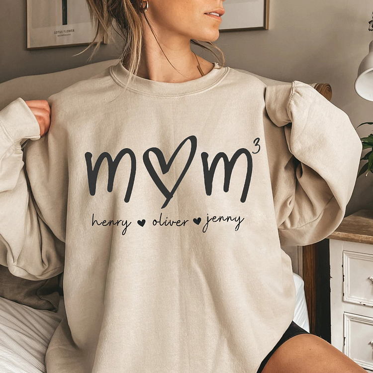 Mom Means Everything - Family Custom Sweatshirt With Design On Chest