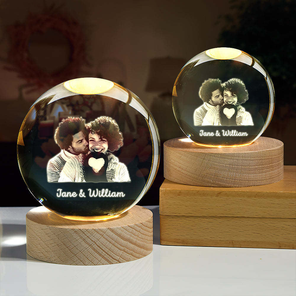 Custom 3D Pet Photo Crystal Ball