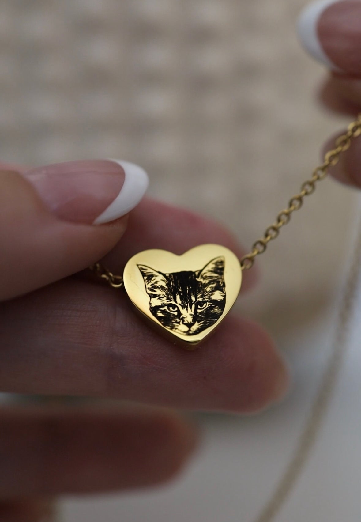 Pet Portrait Heart Necklace