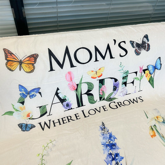 2025NEW🌟Mom's Garden Where Love Grows Customized Blanket Butterfly