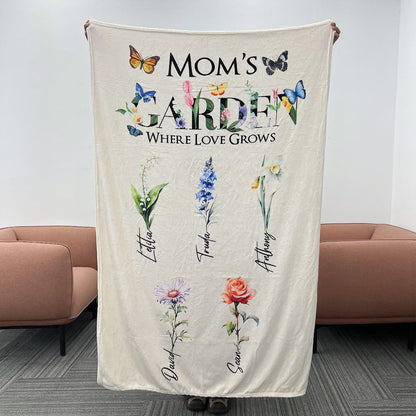 2025NEW🌟Mom's Garden Where Love Grows Customized Blanket Butterfly