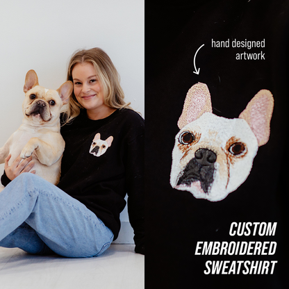 The Custom Embroidered Pet Portrait Sweatshirt