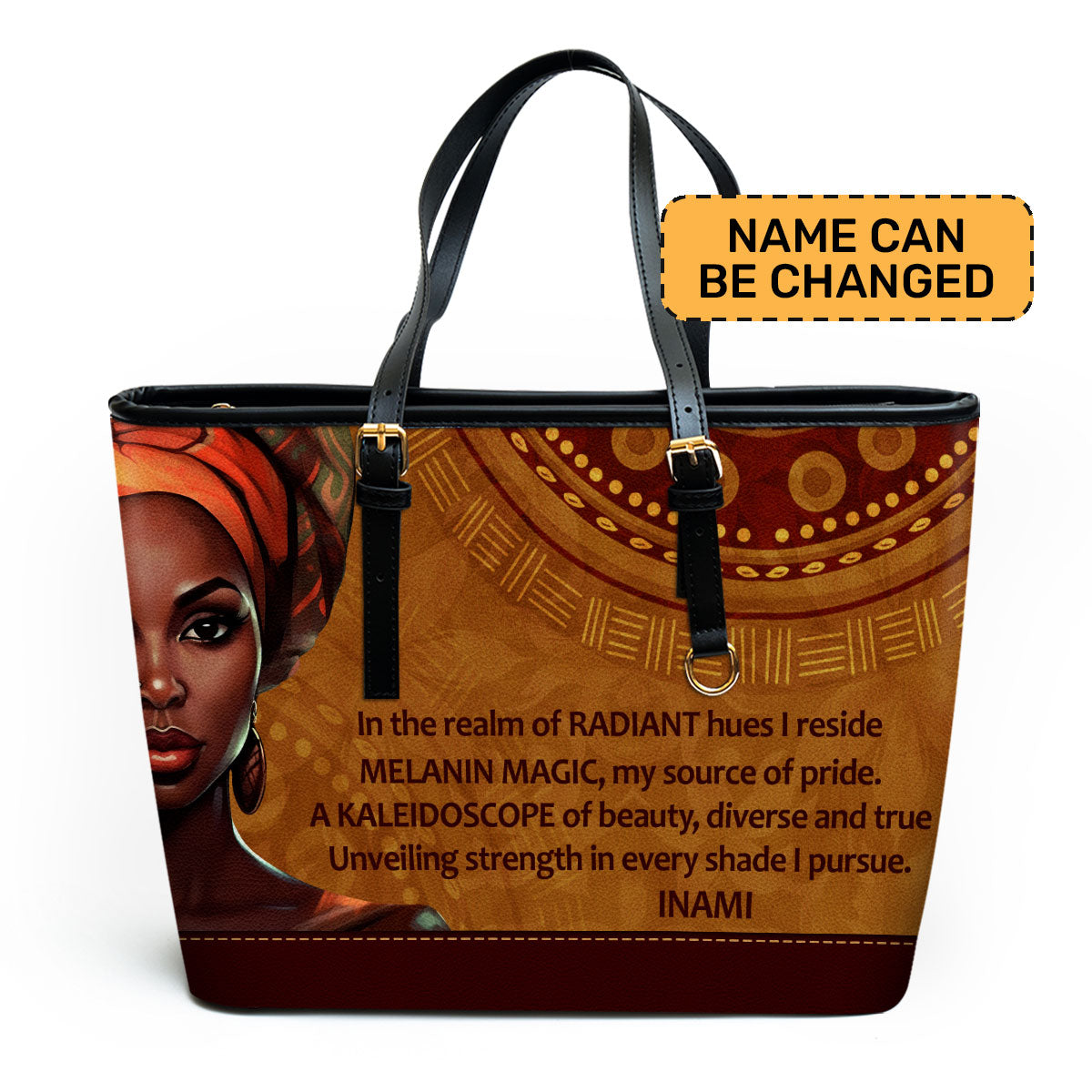 Kaleidoscope of Beauty - Personalized Leather Totebag