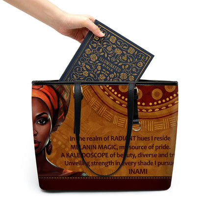 Kaleidoscope of Beauty - Personalized Leather Totebag