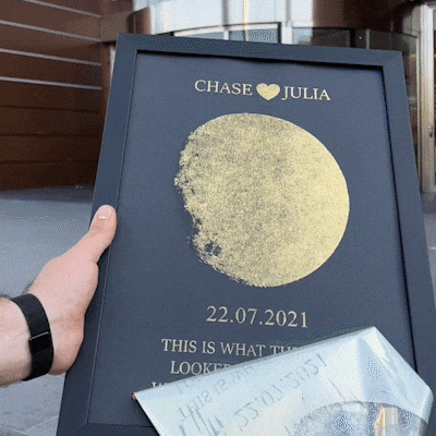 Custom Couple Moon Phase With Custom Text & Date