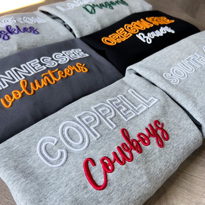 Sweat-shirt d'équipe personnalisé avec broderie 3D PUFF
