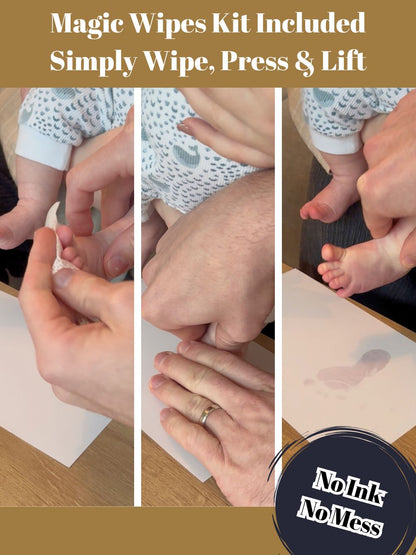 Foiled Baby Hand & Footprint Artwork, Kit Included