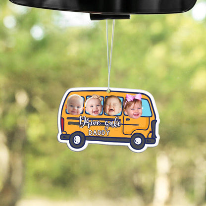 Fathers Day Gifts, Hanging Car Baby Photo Face Custom Air Freshener, Car Accessories, Personalized Drive Safe Daddy Gift For Dad, Papa Gifts