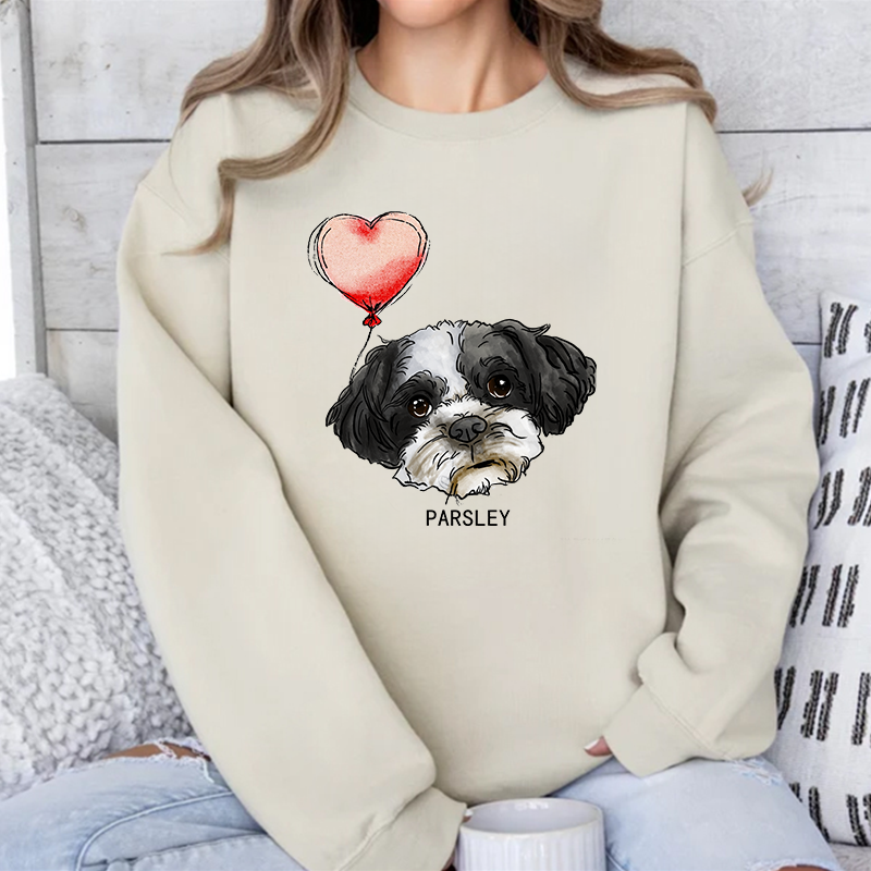 My Valentine Pet Portrait Printing T-shirt Sweatshirt Hoodie