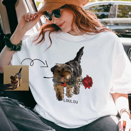 My Valentine Pet Portrait Printing T-shirt Sweatshirt Hoodie