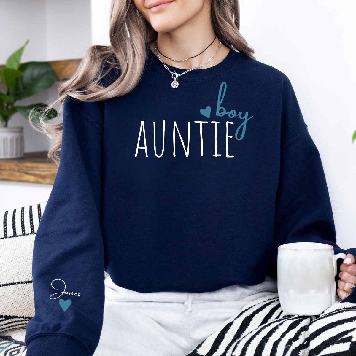 Custom Mama Sweatshirt with Kid Name