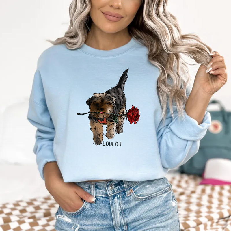 My Valentine Pet Portrait Printing T-shirt Sweatshirt Hoodie