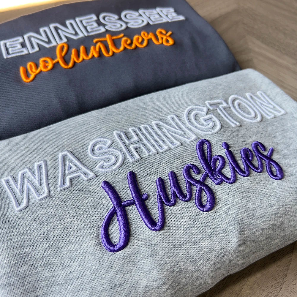 Sweat-shirt d'équipe personnalisé avec broderie 3D PUFF