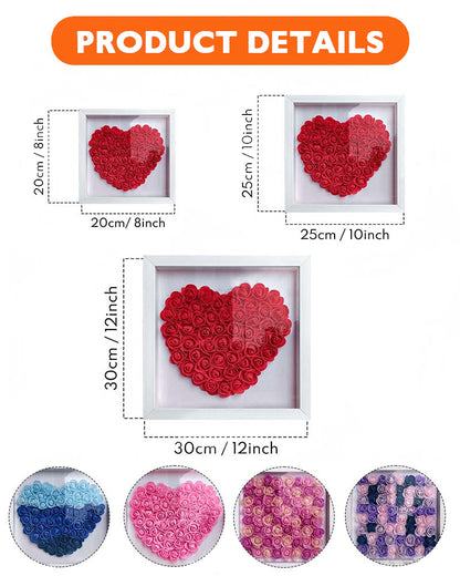 Family Love Blooms Forever - Personalised Mum & Grandma Flower Shadow Box with Names
