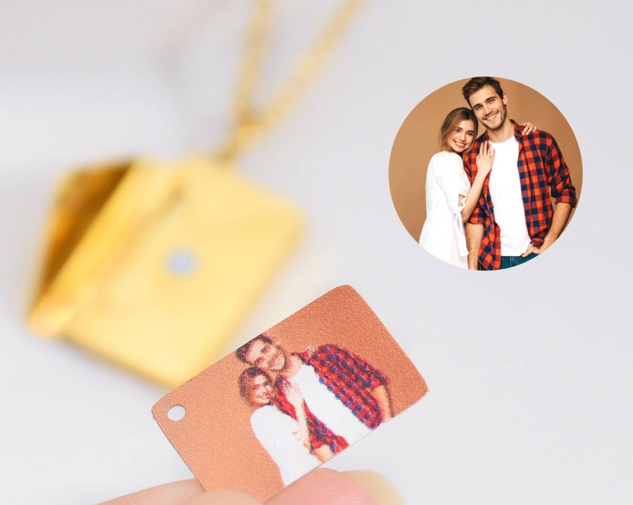 Personalized Envelope Locket Necklace Secret Message Necklace