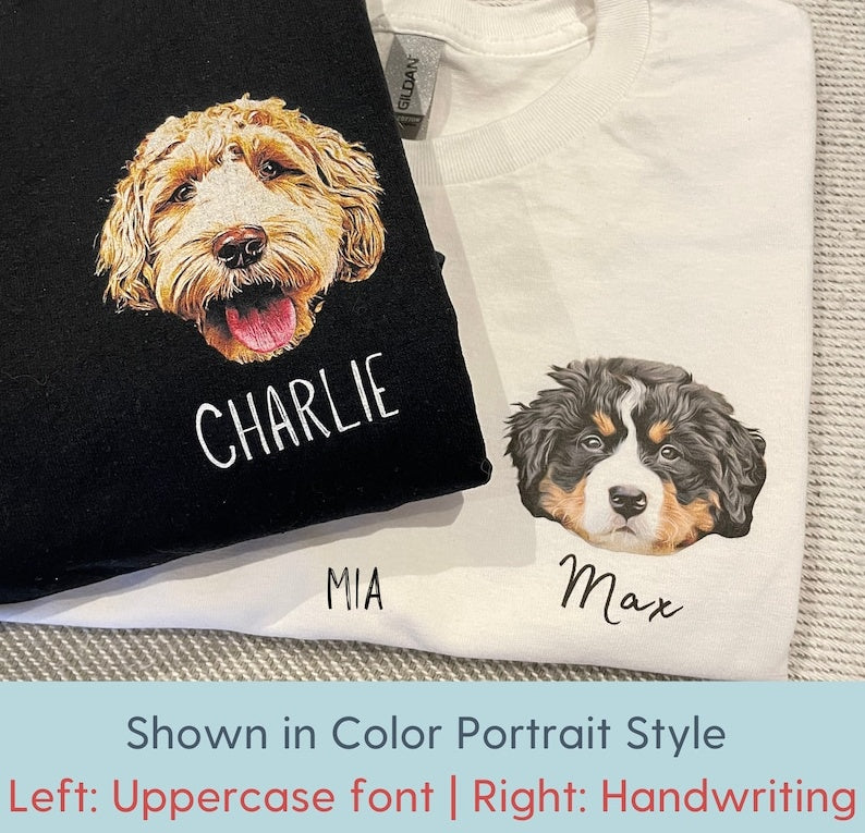 Custom Pet Shirt Pet Photo + Name Custom Dog Shirt Personalized Dog Shirt Custom Dog T Shirts for Humans Custom Cat Shirt