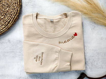 Custom Mama Embroidered Sweatshirt