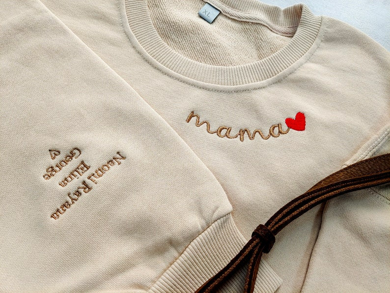 Custom Mama Embroidered Sweatshirt