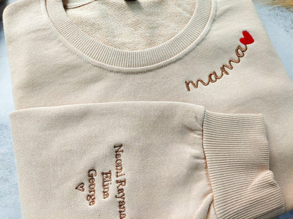 Custom Mama Embroidered Sweatshirt