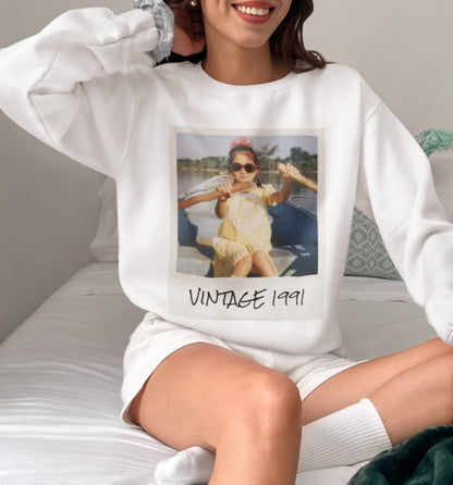 Unisex Custom Vintage Photo And Year Shirt Or Sweatshirt