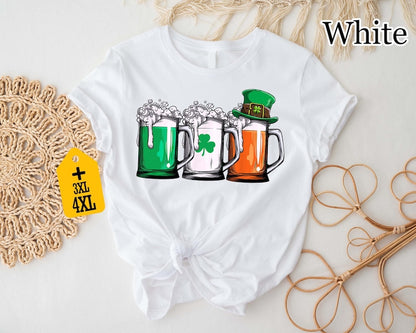 Irish Beer St. Patrick's Day Shirt, Paddy's Day Drinking Team Tee, Shamrock & Ireland Flag Shirt, Perfect Gift For Beer Lover,Shamrock Shirt