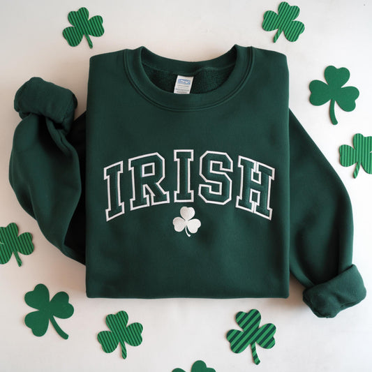 Custom Embroidered Irish Sweatshirt - St. Patricks Day Sweatshirt