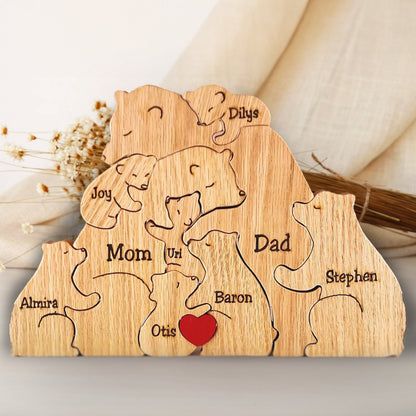 Wooden Bear Family