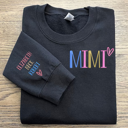 Custom Embroidered Grandma Mother's day Sweatshirt