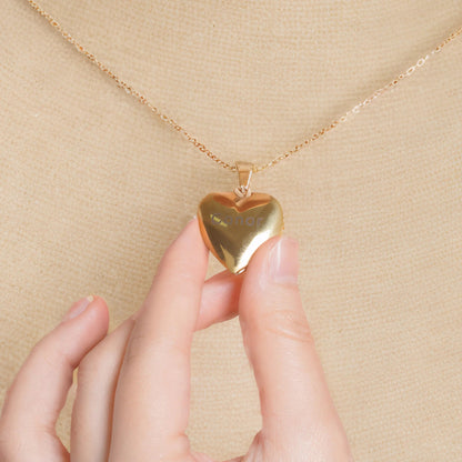 Custom Pet Portrait Locket Heart Necklace